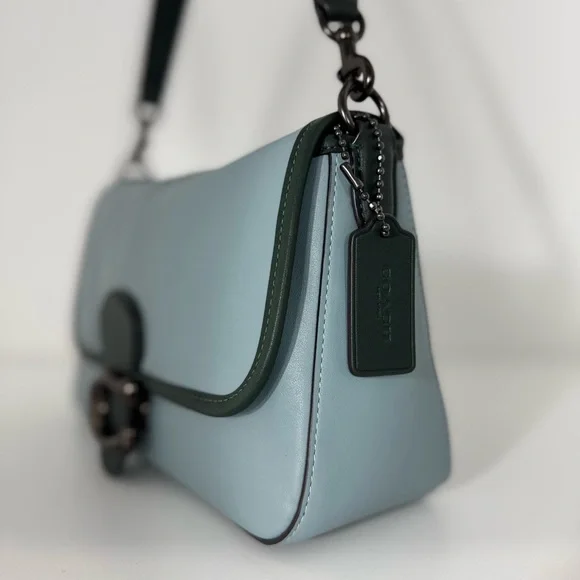 COACH Soft Tabby Shoulder Bag In Colorblock
Blue & Dark Forest Green NWT - Picture 2 of 14